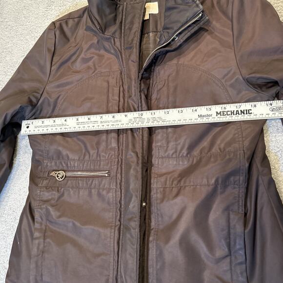 Michael Kors Women's Dark Chocolate Brown Long Hooded Fur Parka SZ-M Medium - Picture 9 of 10